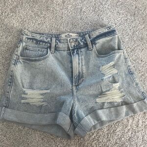 Hollister curvy ultra high rise jean shorts